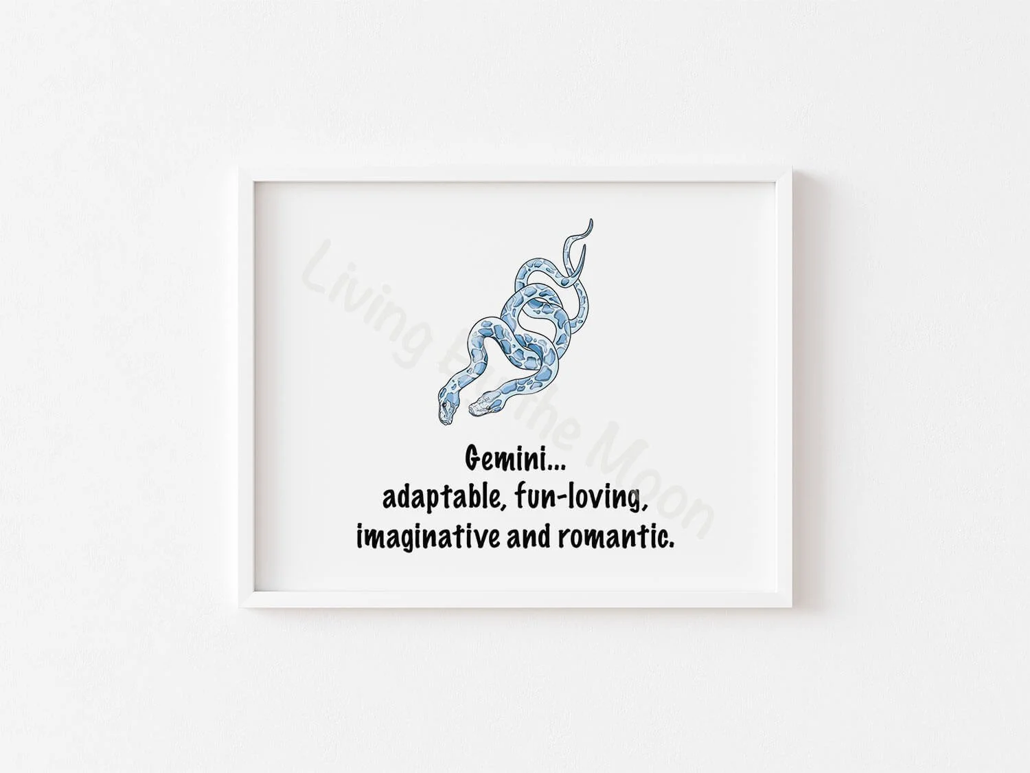 Gemini Print White Frame Digital