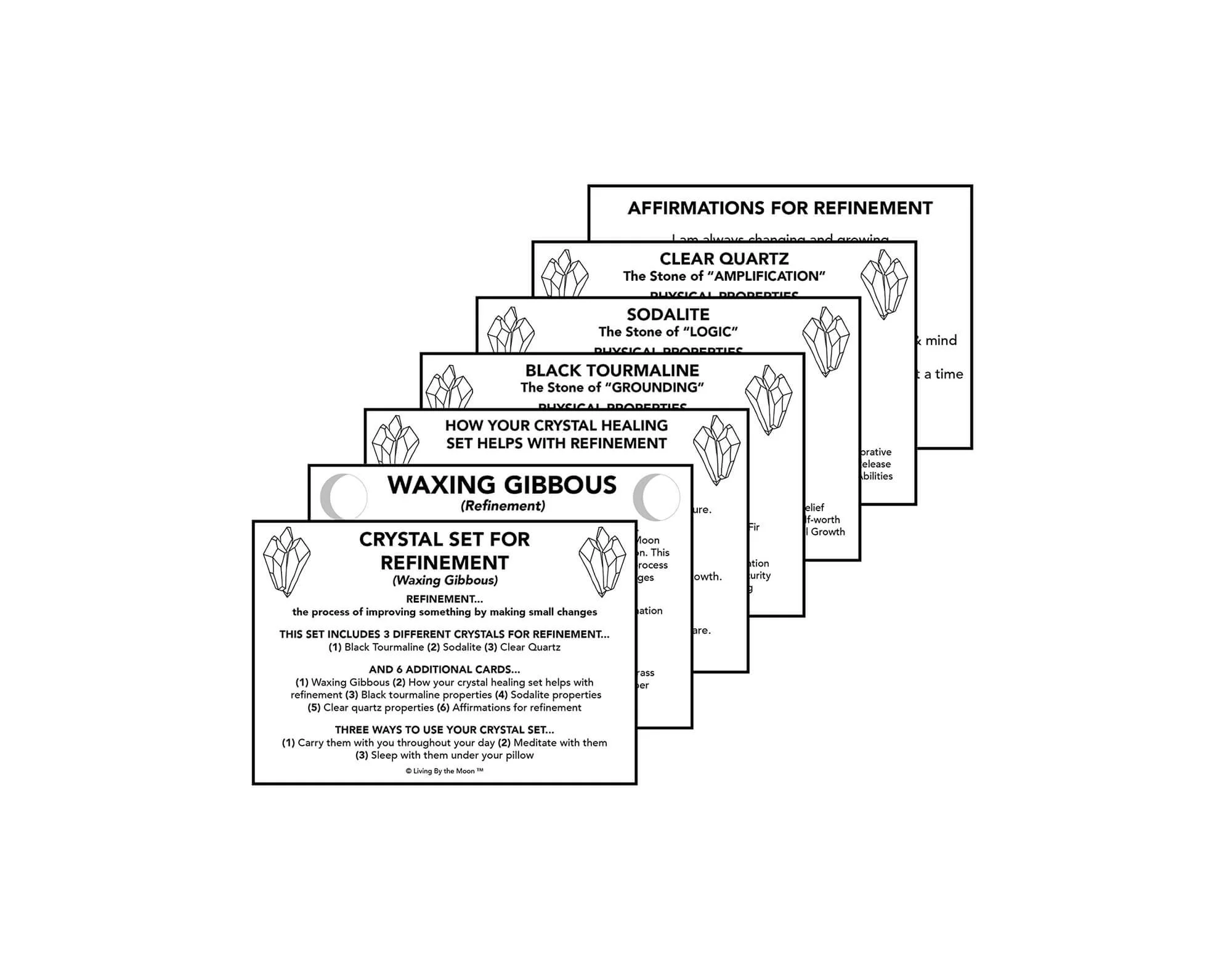 Refinement Crystal Healing Informational Card Set