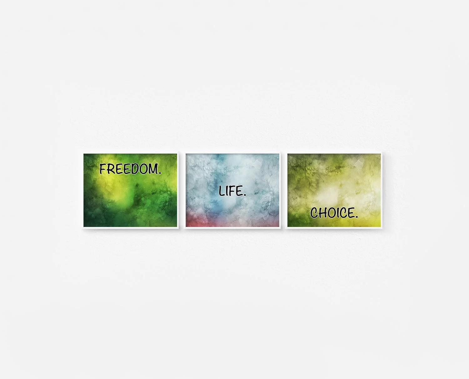 Freedom Life Choice Prints White Frames Digital