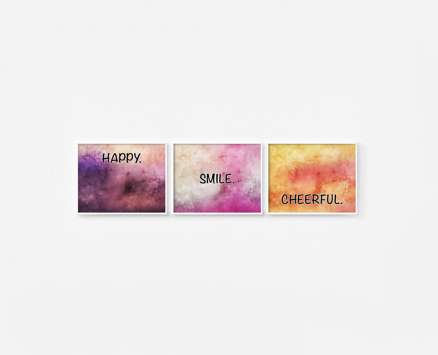 Happy Smile Cheerful Prints White Frames Digital