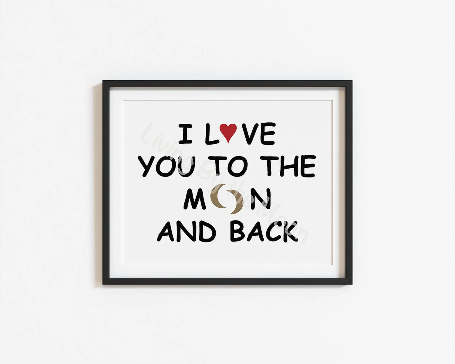 I Love You Print Digital