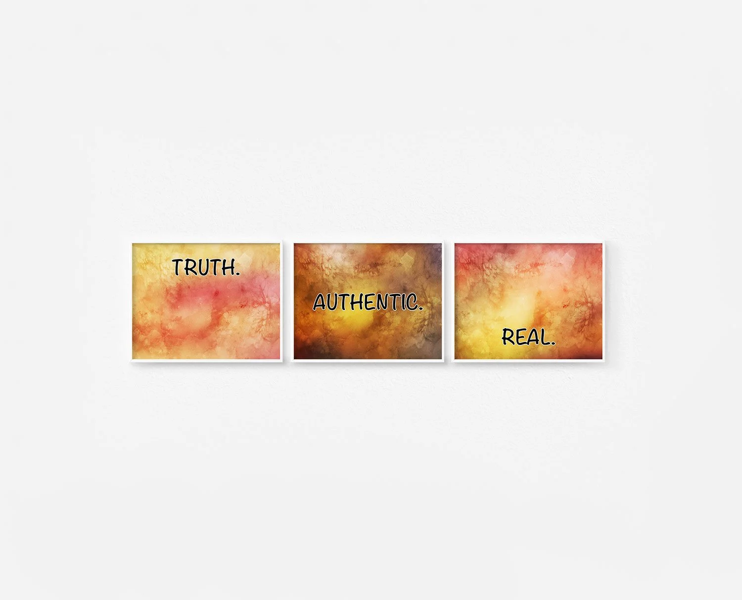 Truth Authentic Real Prints White Frames Digital