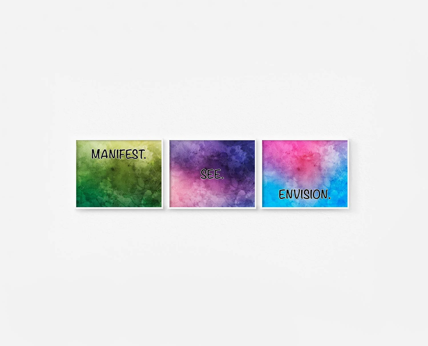 Manifest See Vision Prints White Frames Digital