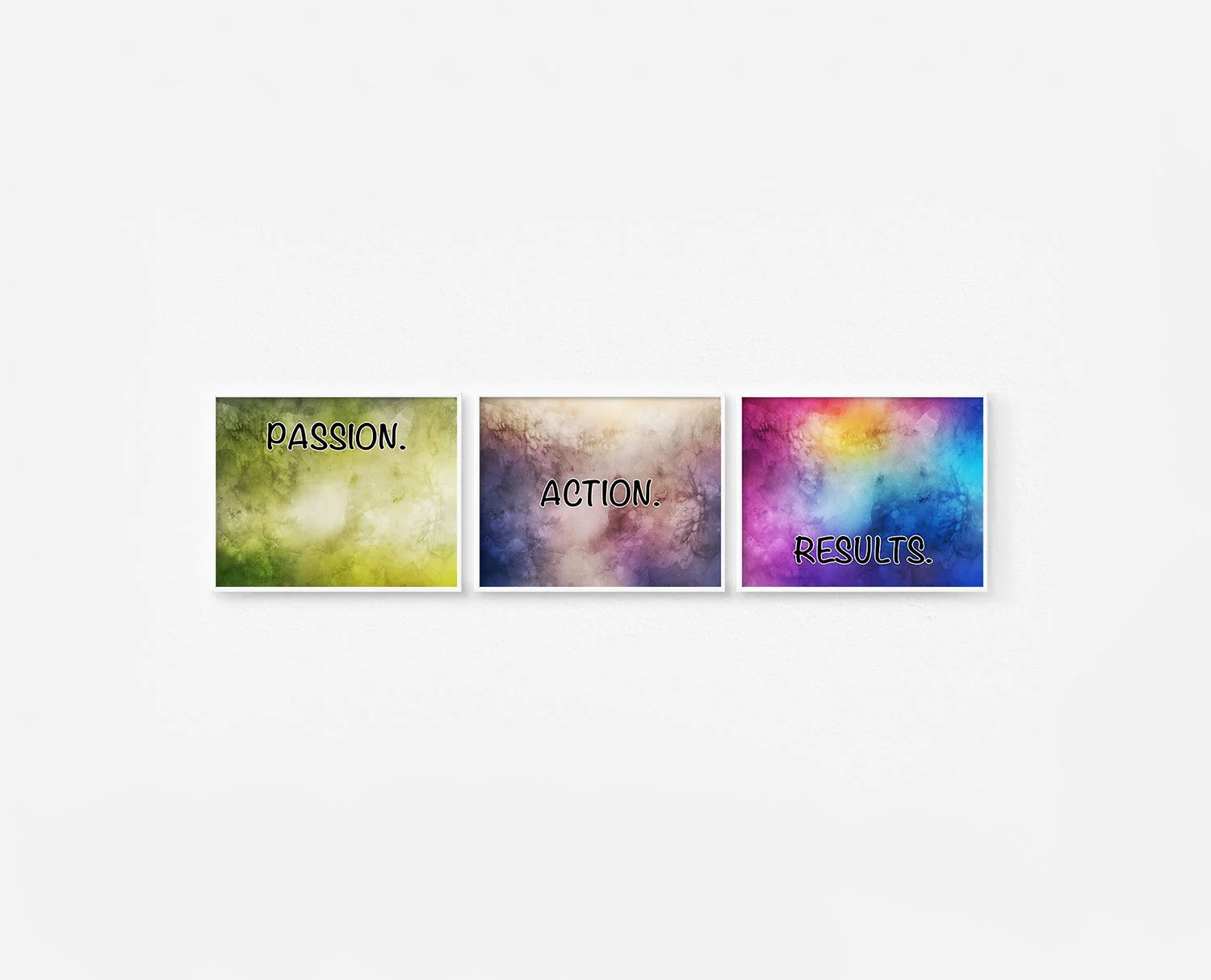 Passion Action Results Prints White Frames Digital