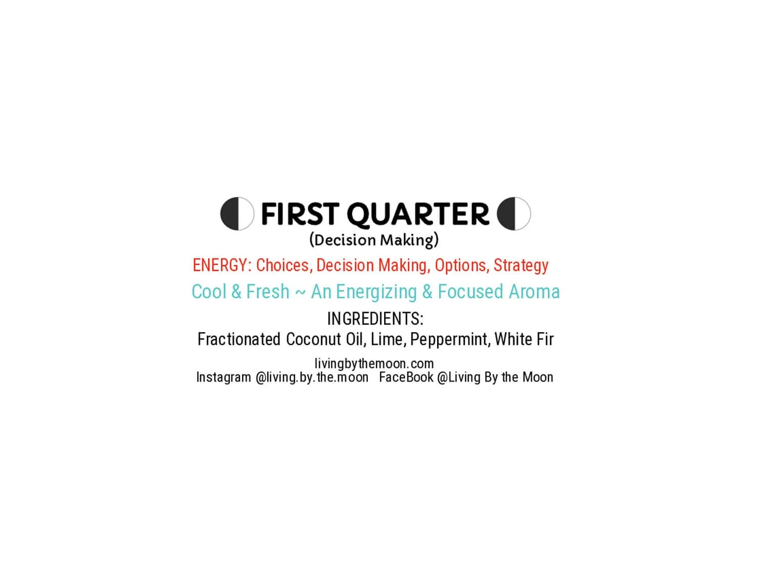 First Quarter Essential Oil Rollerball Informational Label