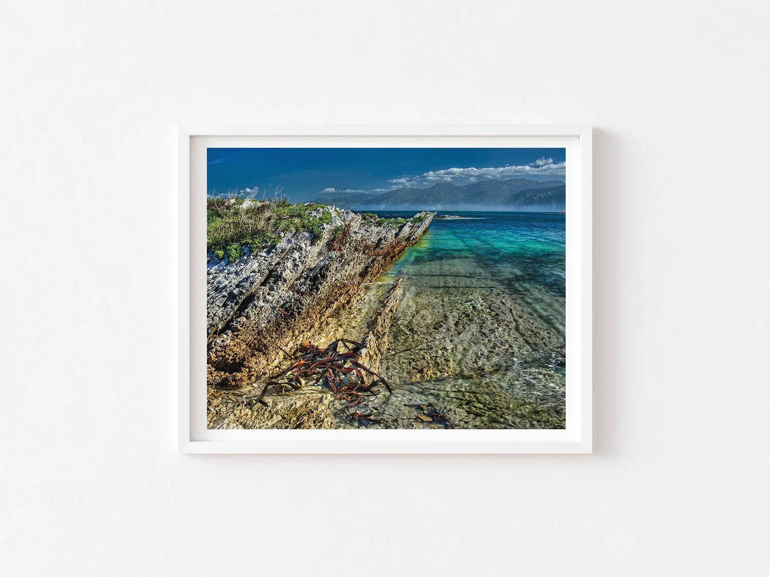Straight Ahead Print White Frame Digital