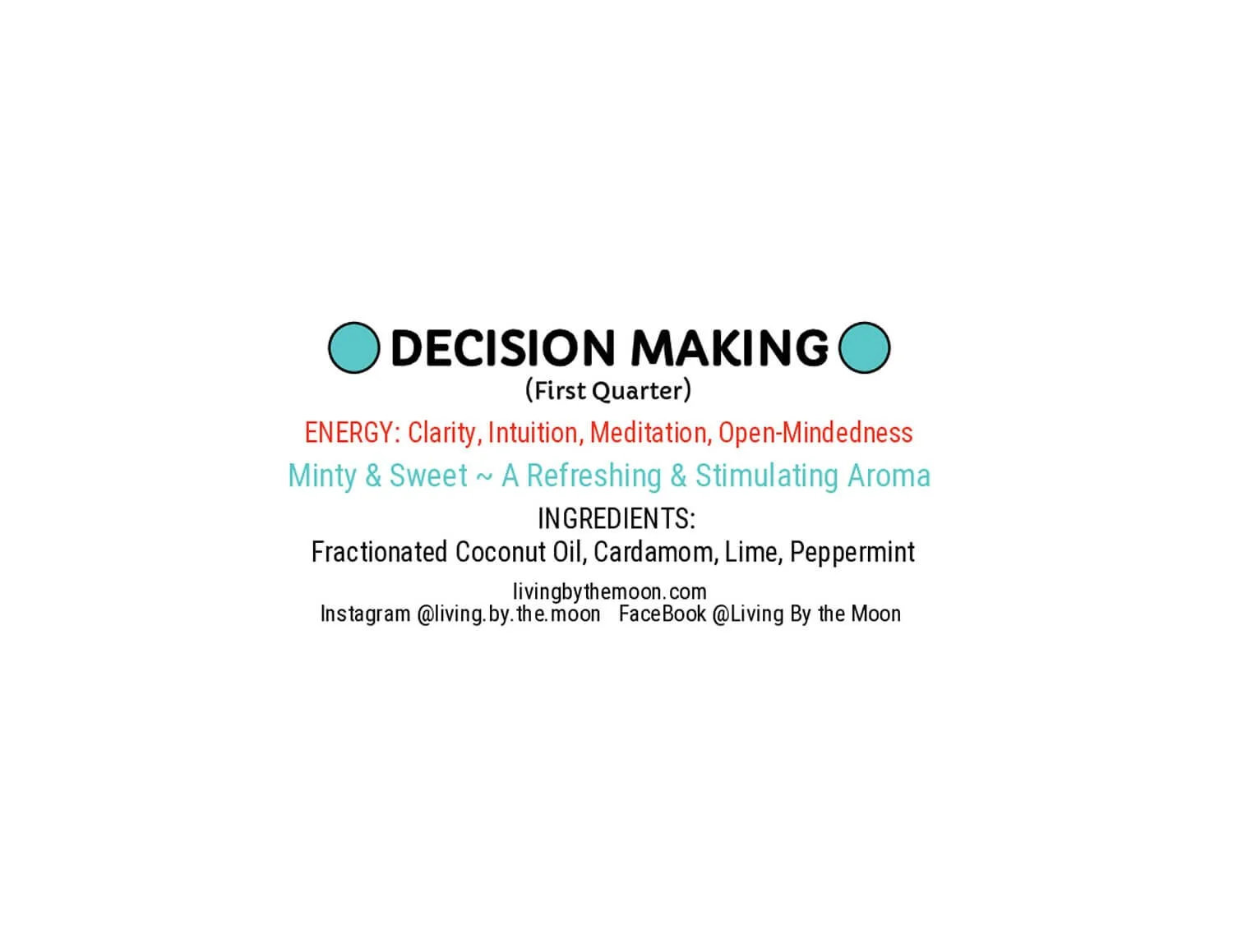 Decision Making Essential Oil Rollerball Informational Label