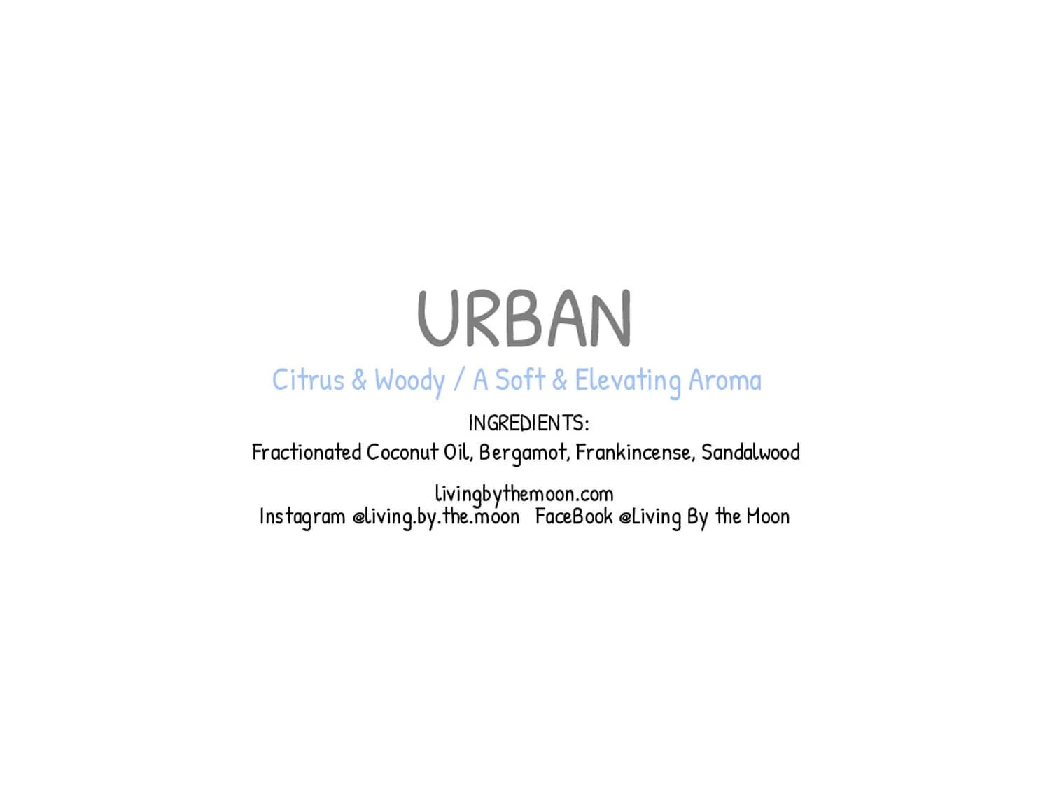 Uplifting Word Urban Essential Oil Rollerball Informational Label