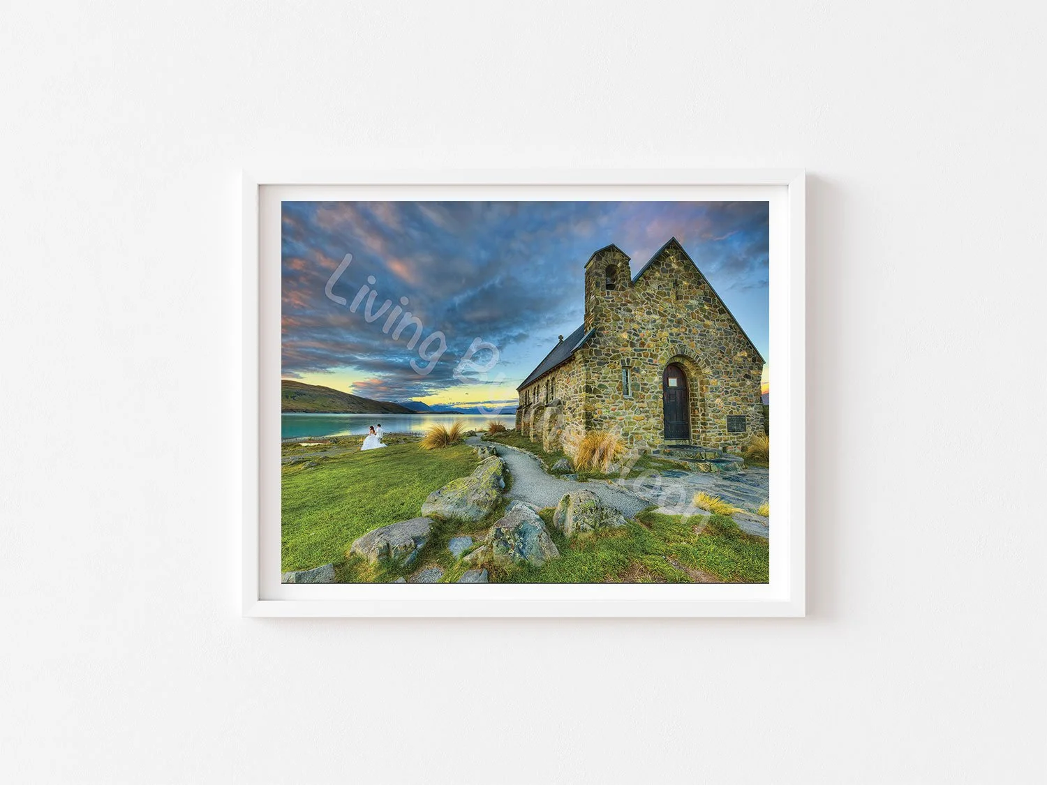 Wedding Day Print White Frame Digital