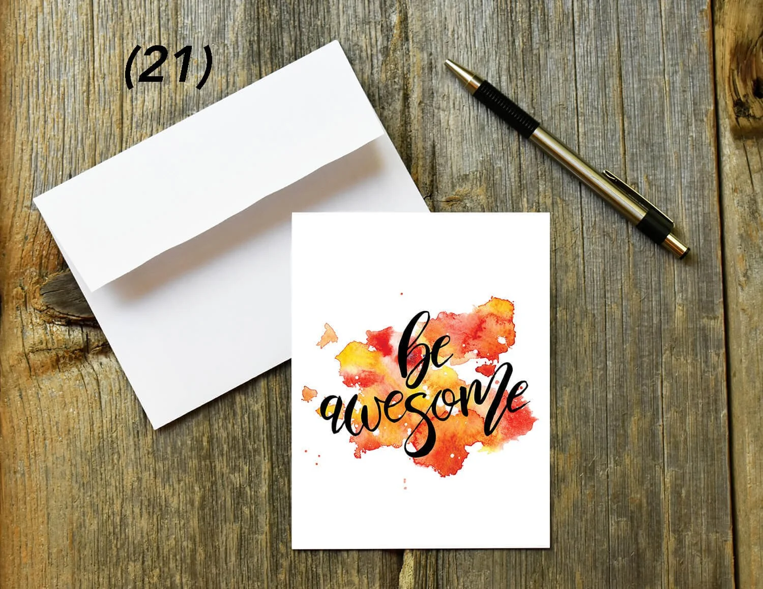 Be Awesome Quote Card Digital