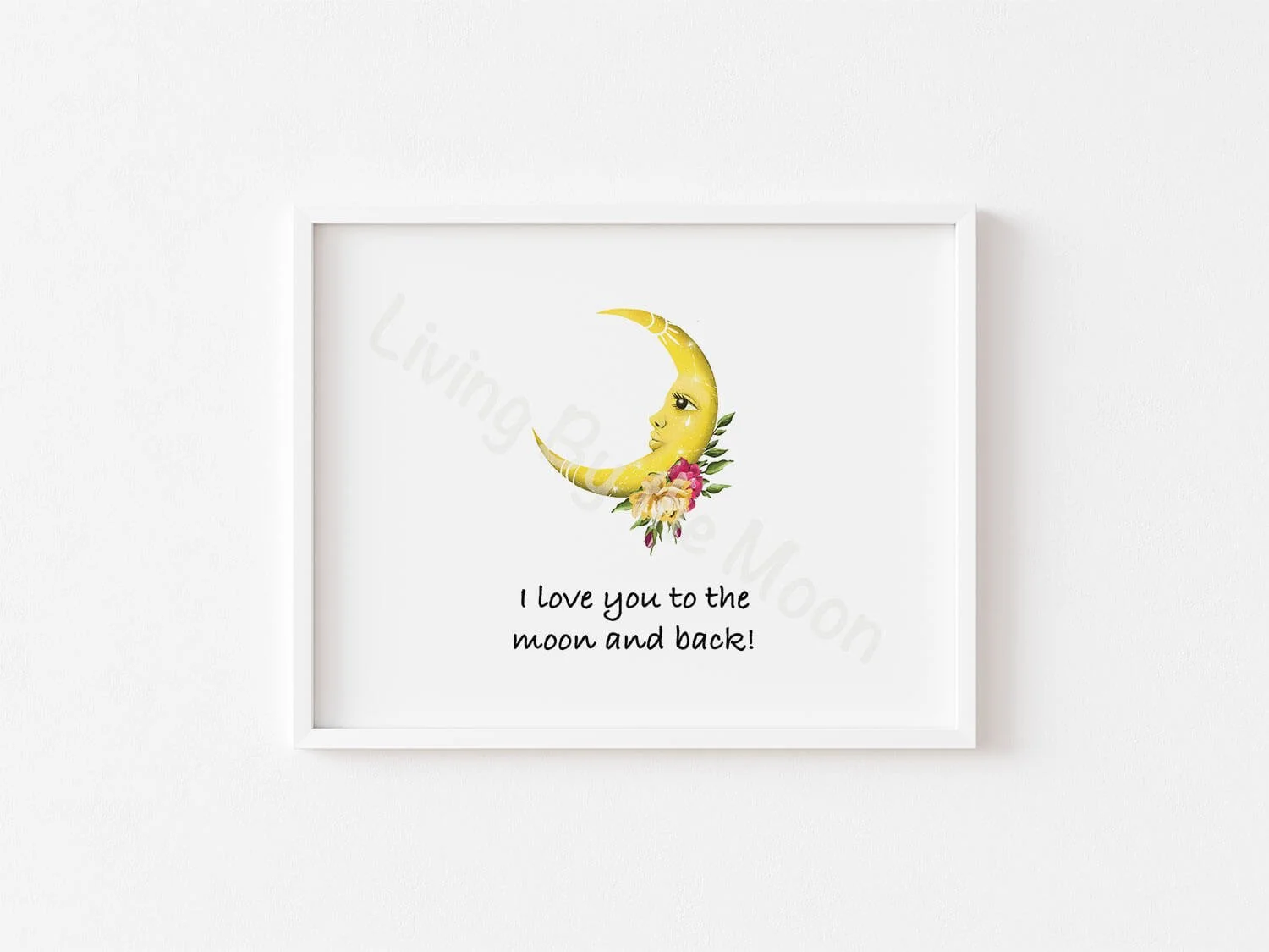 I Love You Print White Frame Digital