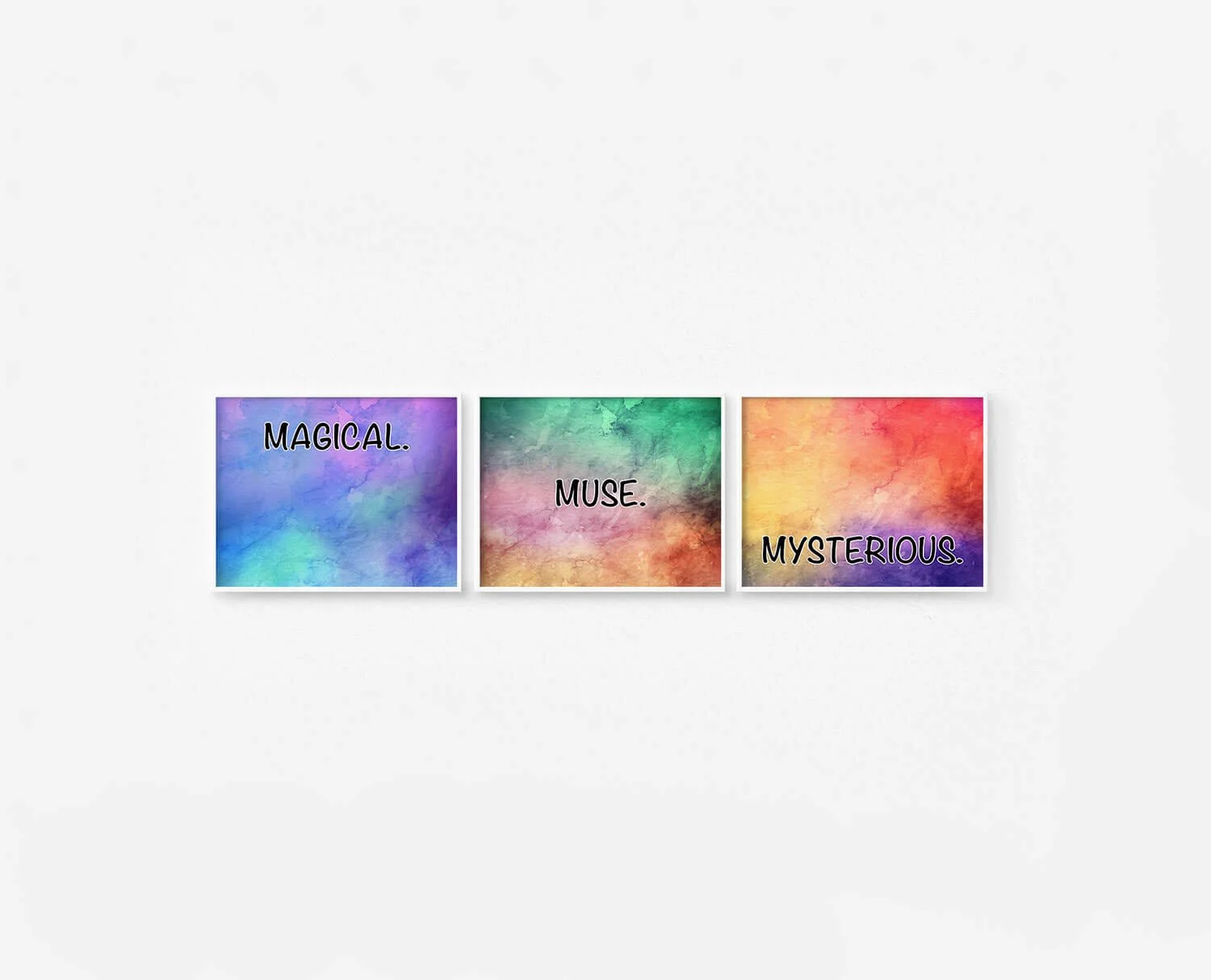Magical Muse Mysterious Prints White Frames Digital