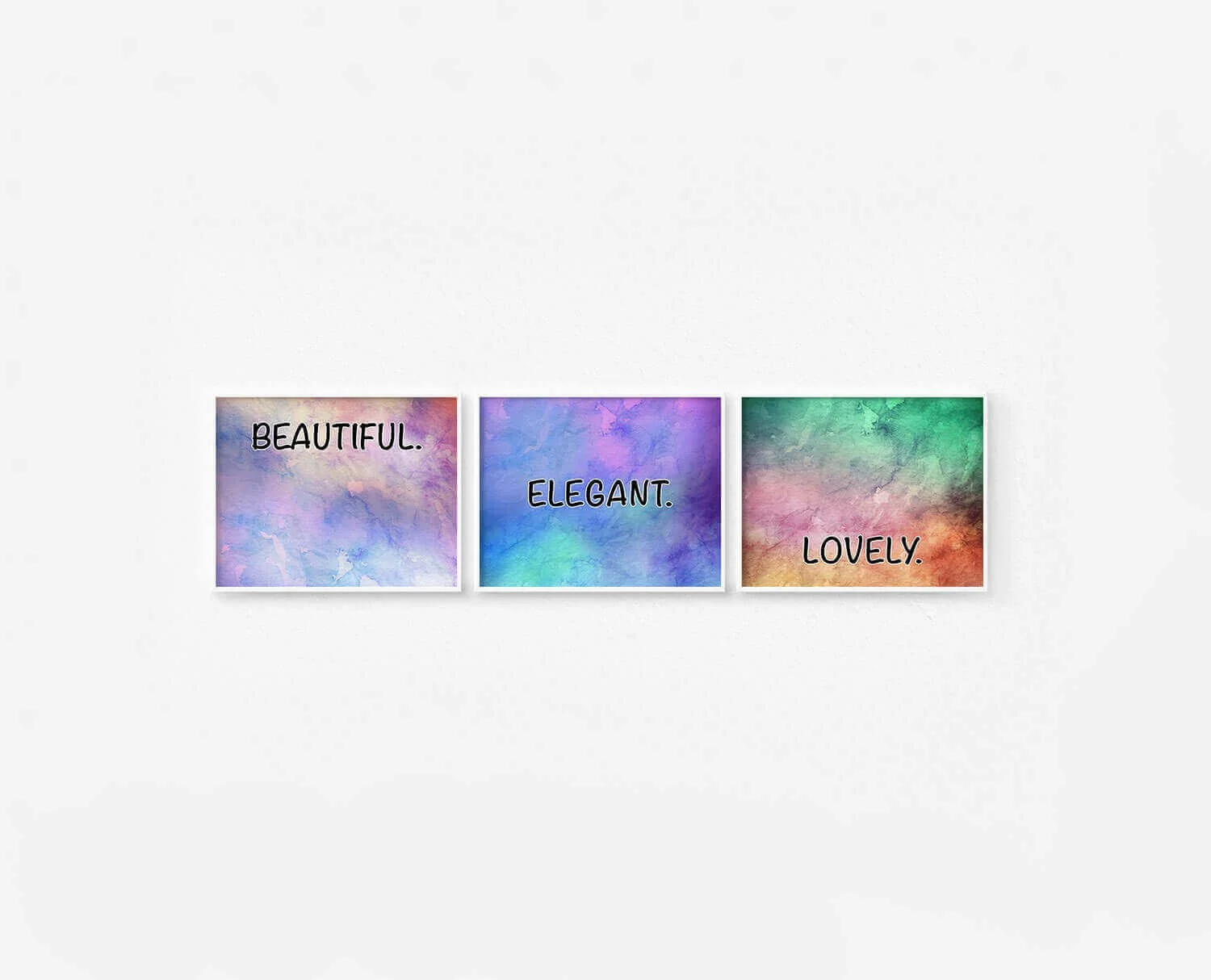 Beautiful Elegant Lovely Prints White Frames Digital