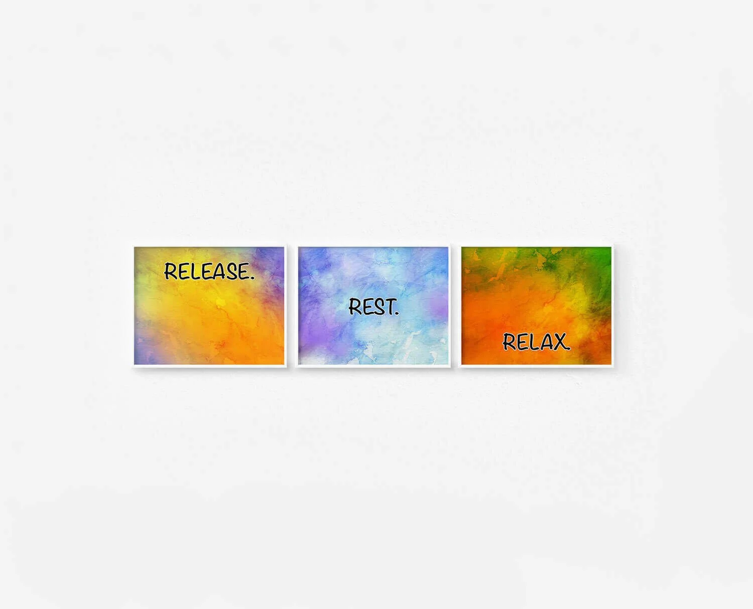 Release Rest Relax Prints White Frames Digital