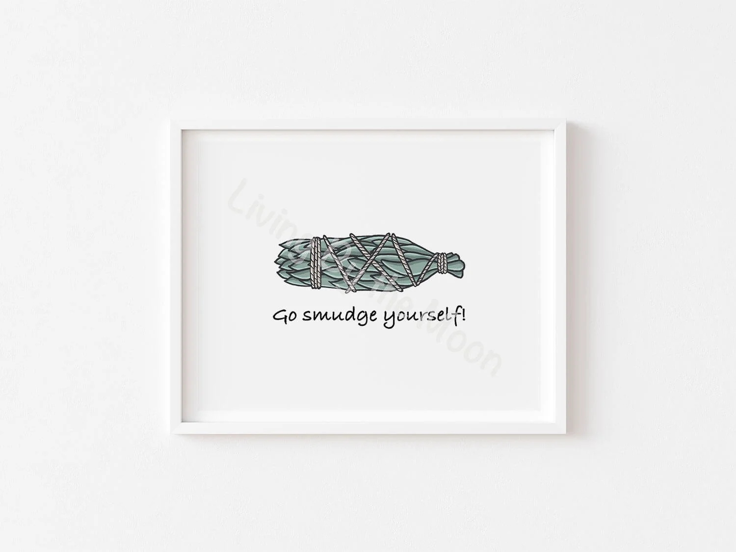 Smudge Print White Frame Digital