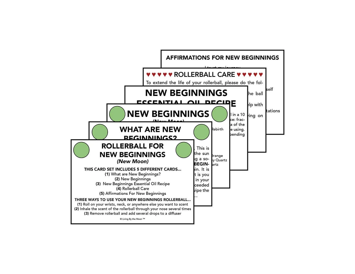New Beginnings Essential Oil Rollerball Informational Card Set Mockup