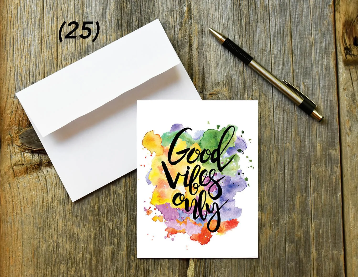 Good Vibes Only Quote Card Digital