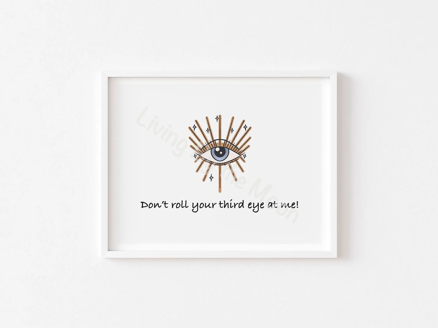 Third Eye Print White Frame Digital