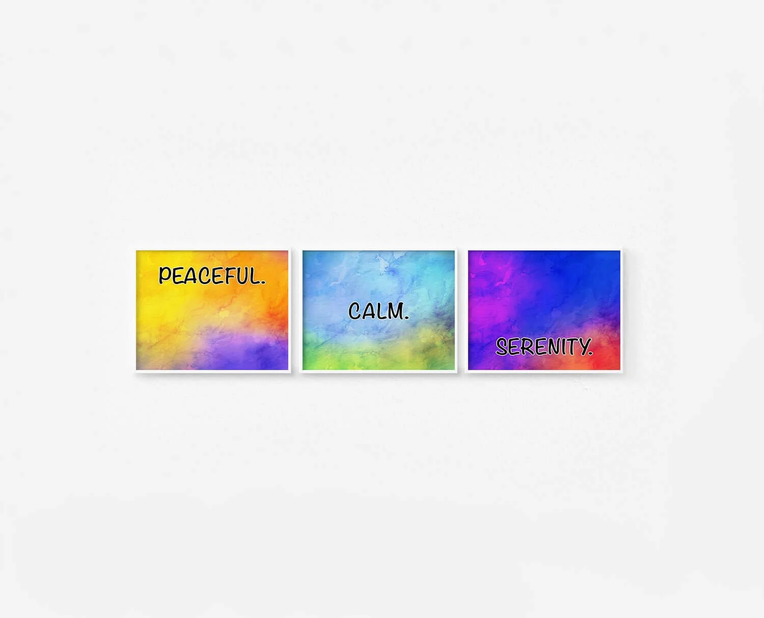 Peaceful Calm Serenity Prints White Frames Digital