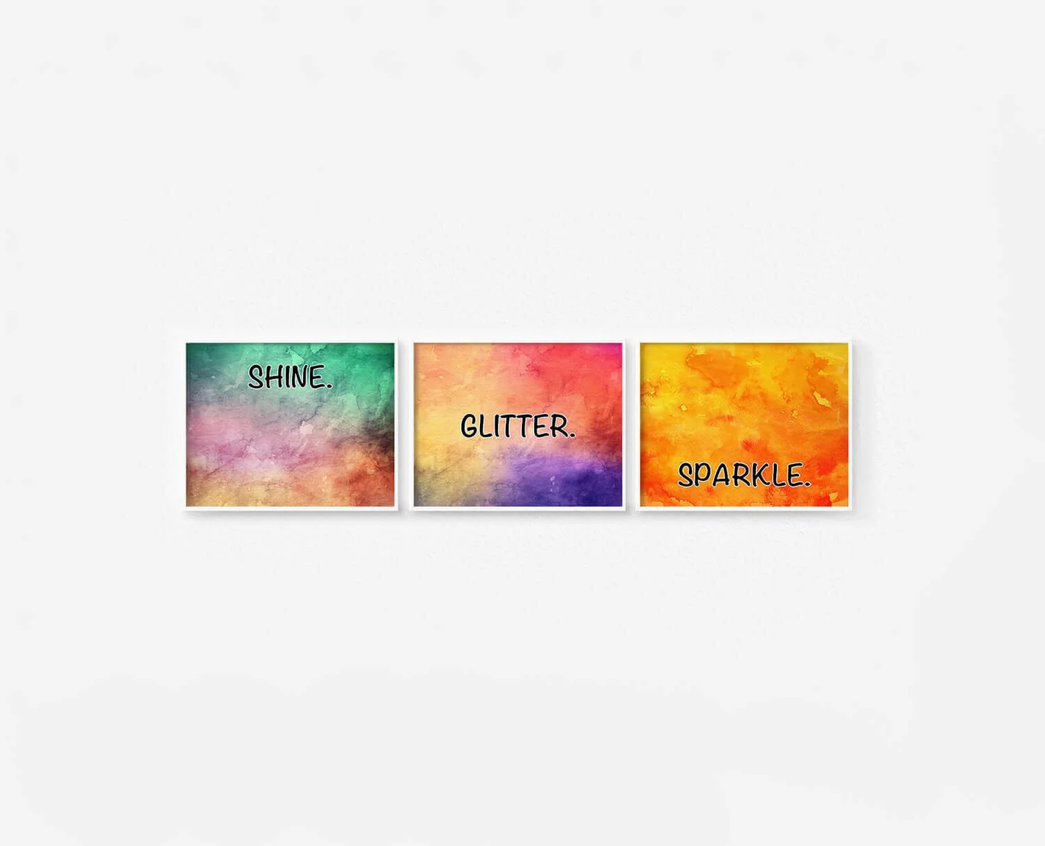 Shine Glitter Sparkle Prints White Frames Digital