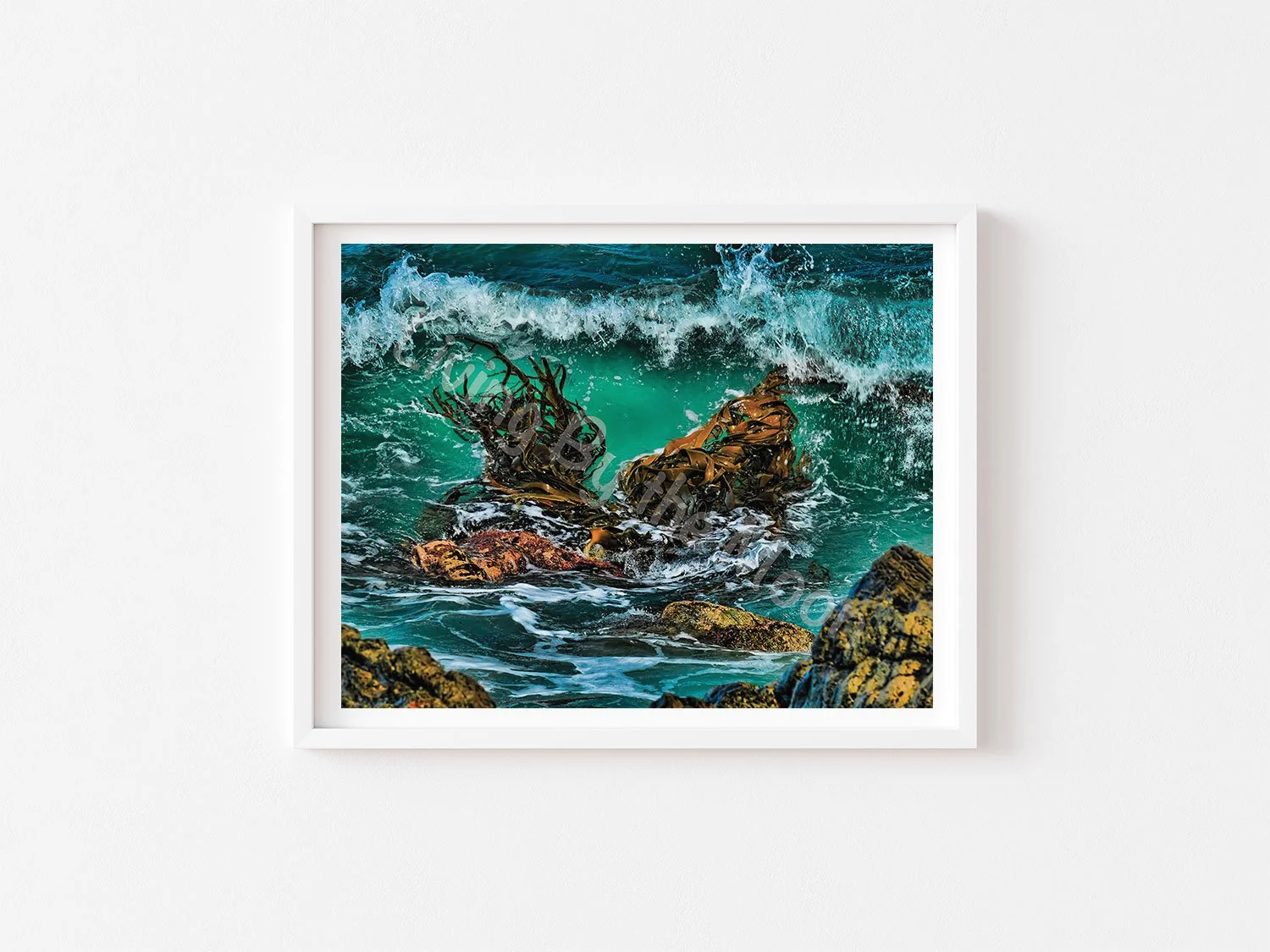 Seaweed Salad Print White Frame Digital