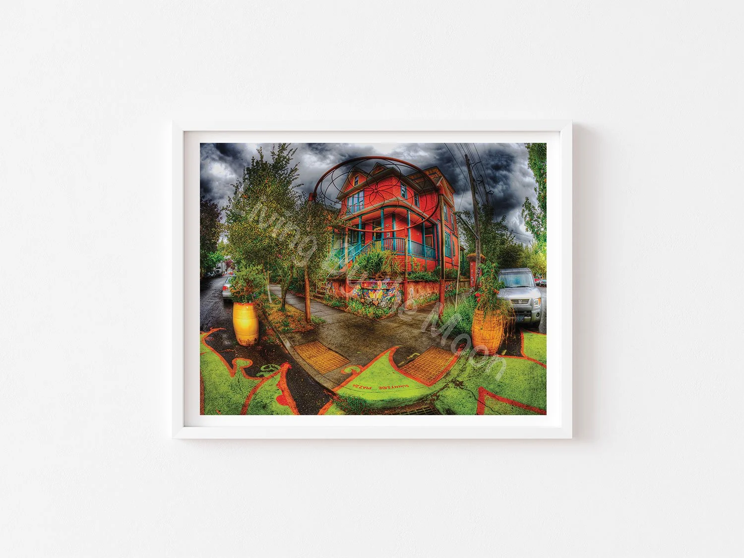 Sunnyside Plaza Print White Frame Digital