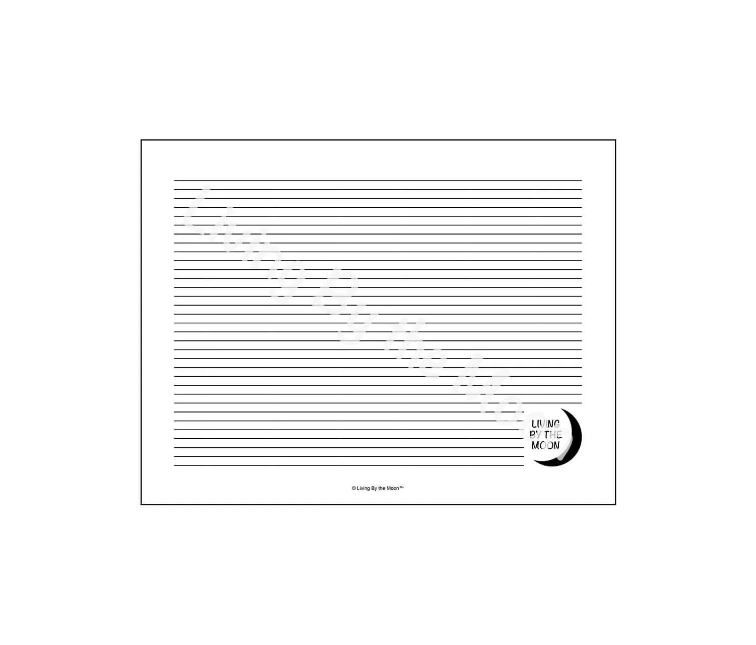 Moon Calendar 2025 Horizontal Journal Page Digital (Copy)