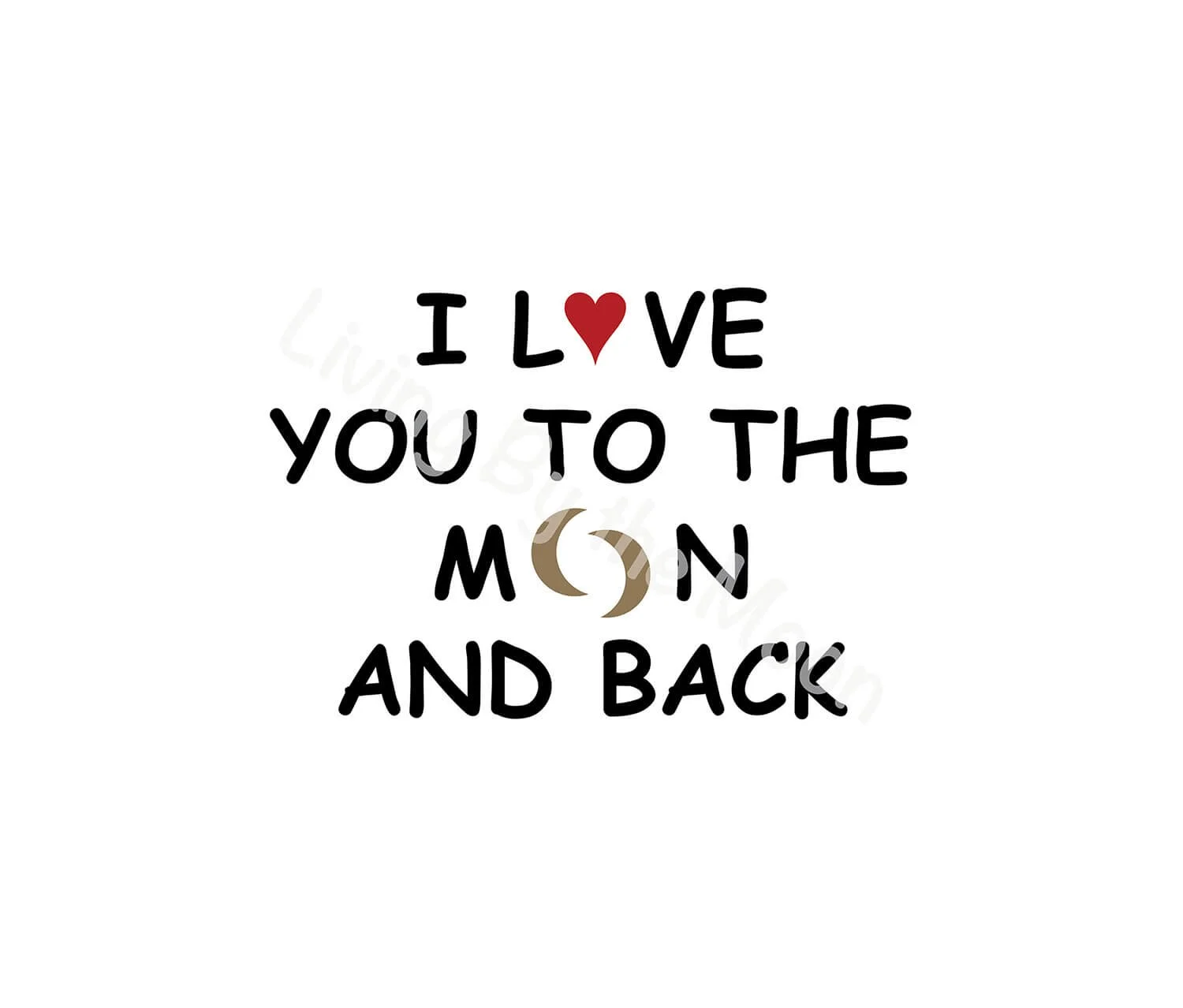 I Love You Print Digital