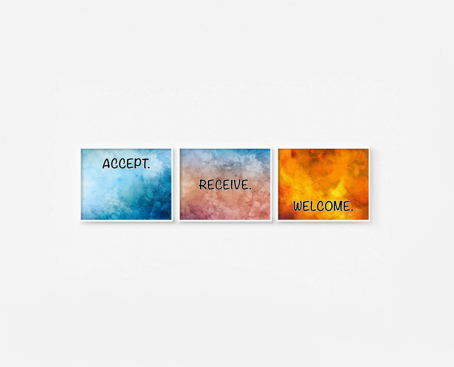 Accept Receive Welcome Prints White Frames Digital