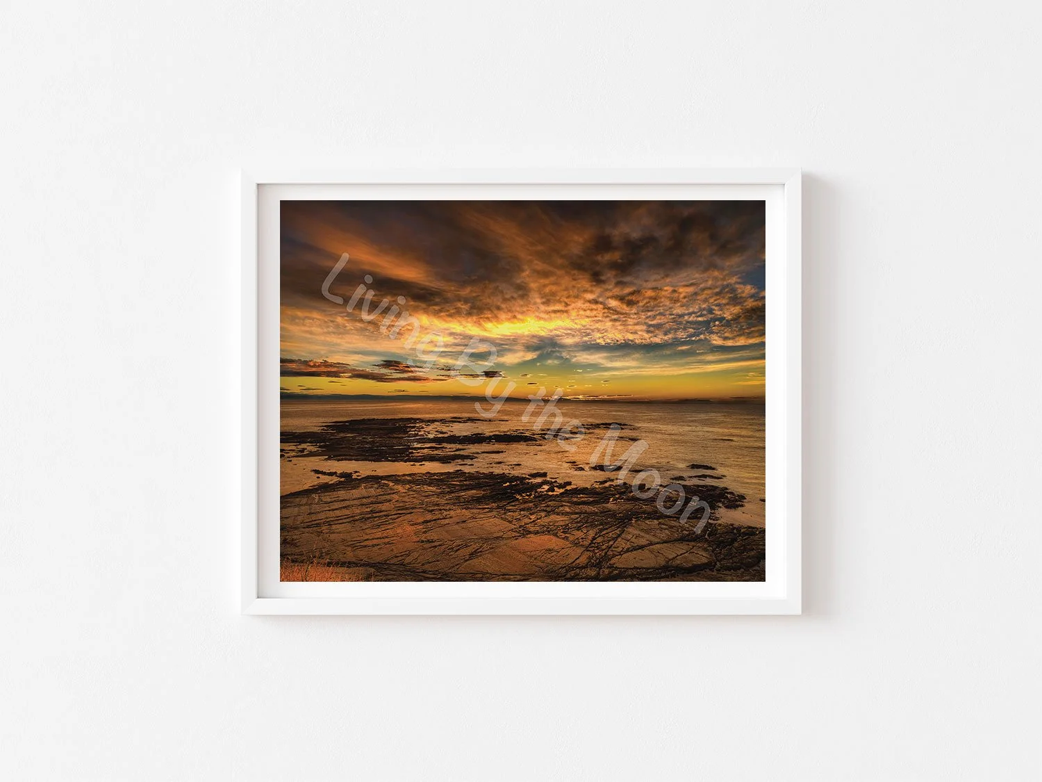 Approaching Night Print White Frame Digital