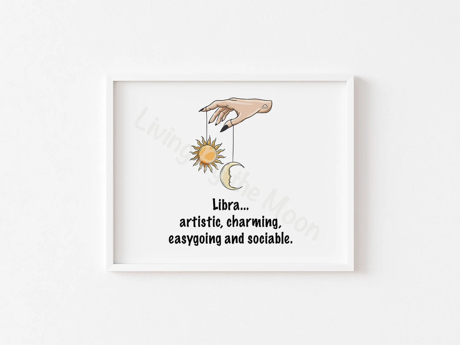 Libra Print White Frame Digital