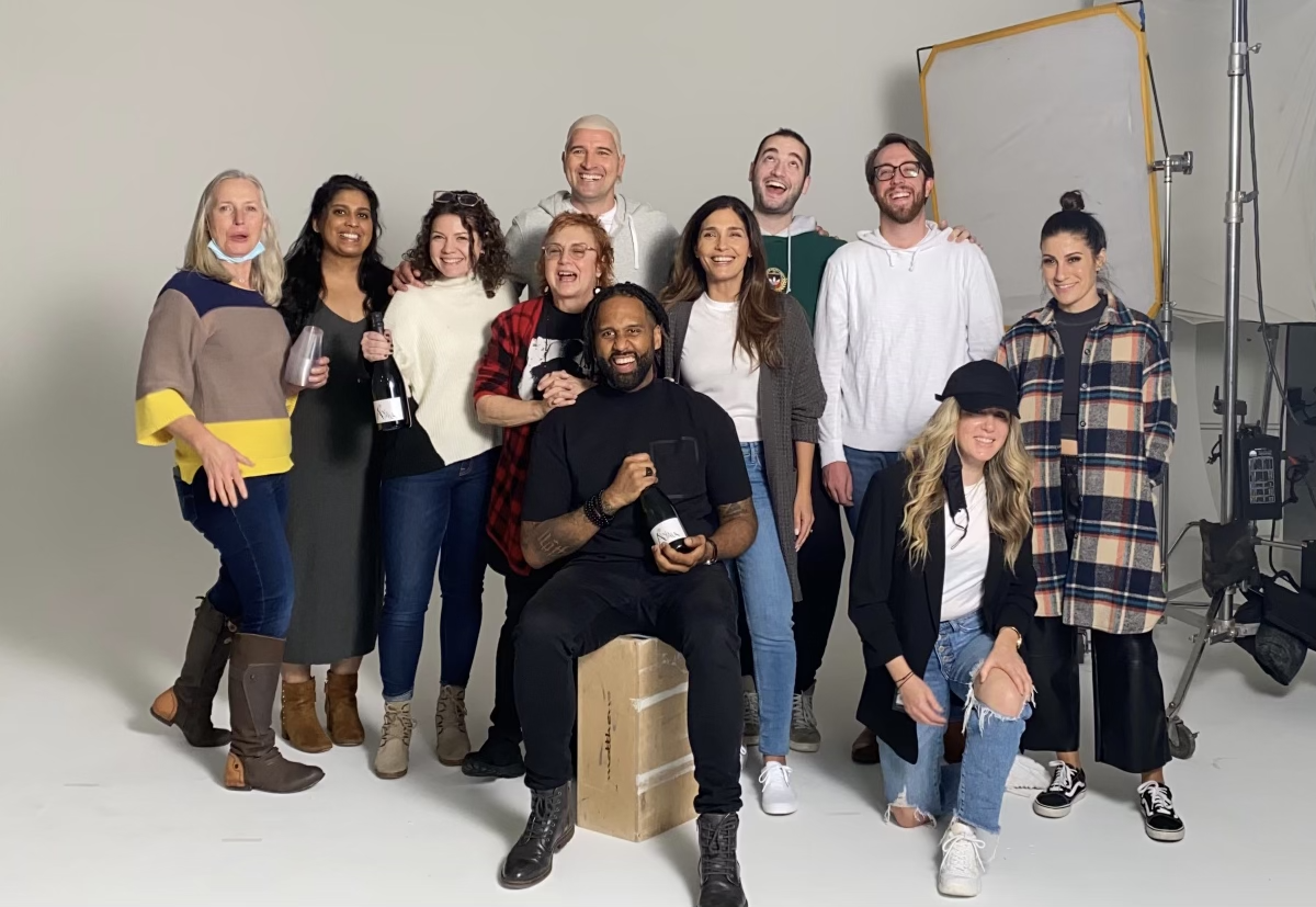 Behind the scenes photoshoot team