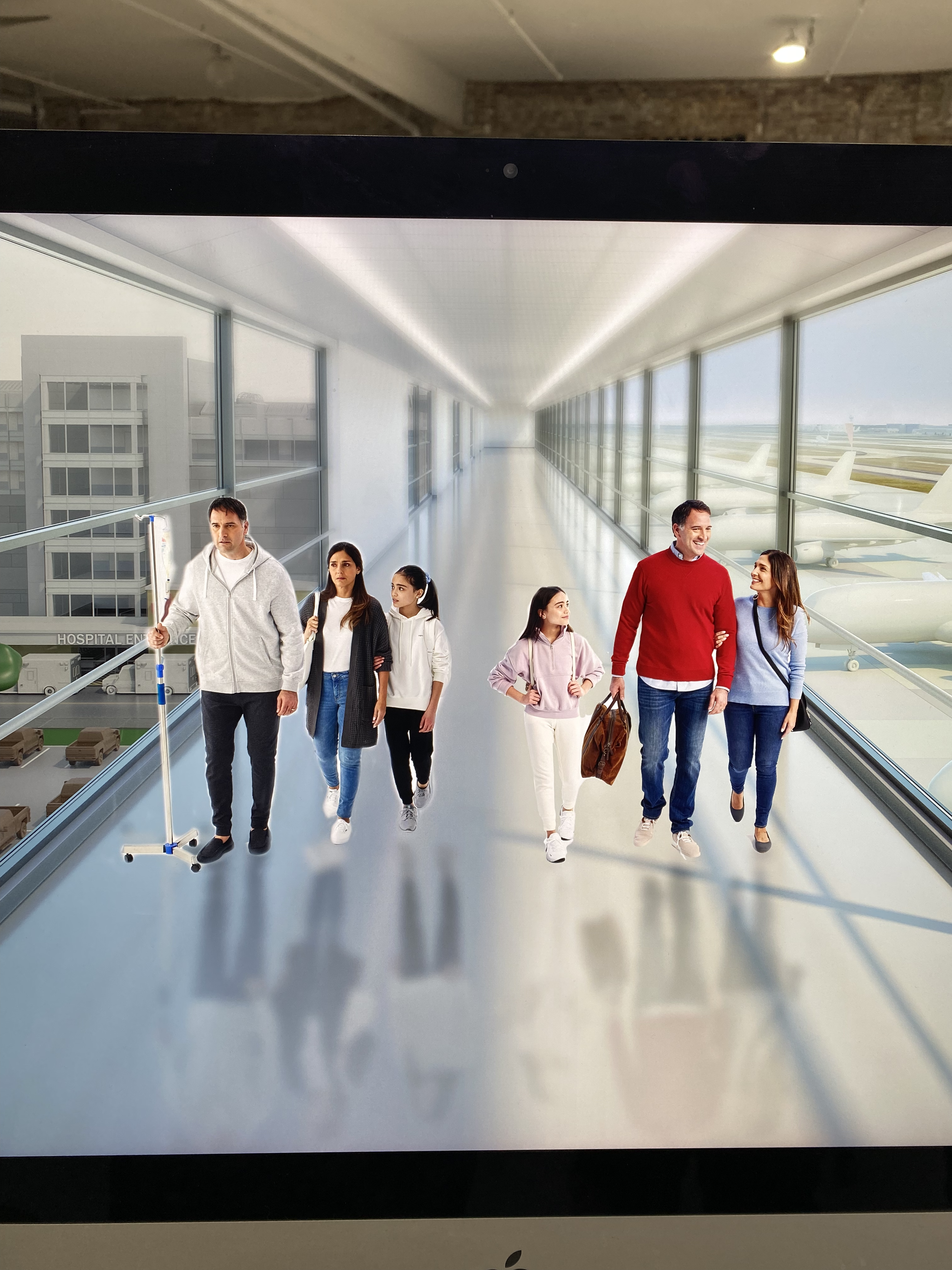 On set alignment against CGI art