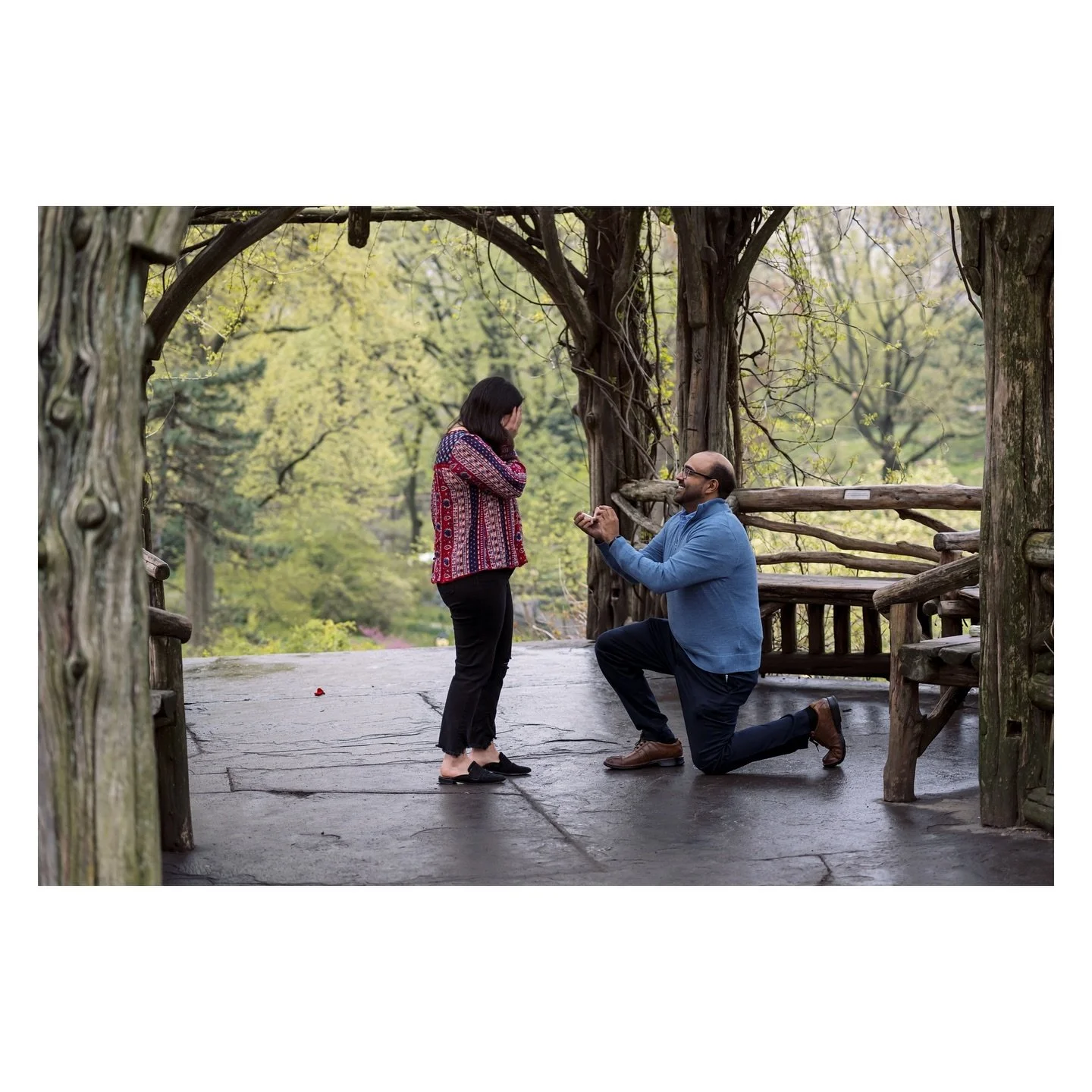 A few months ago I had the joy of capturing Jena and Brad&rsquo;s engagement on a rainy day in Central Park