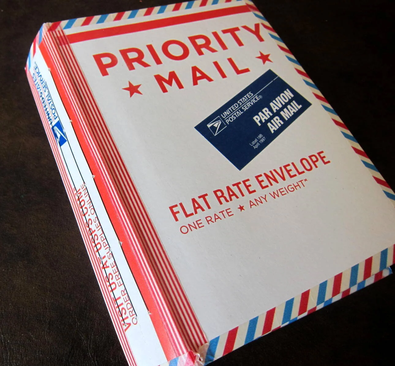 A "Priority Mail" junk journal