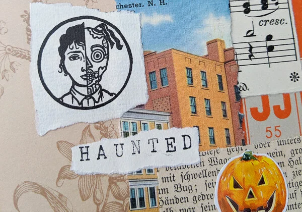 Halloween-inspired collages