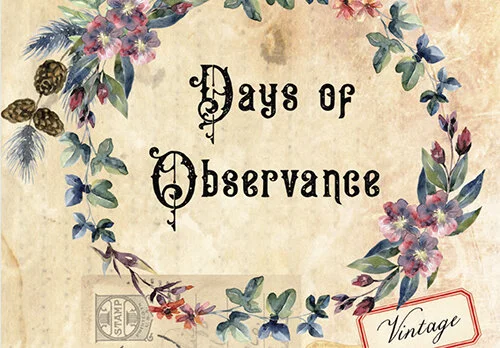 Presale open for Days of Observance gluebook