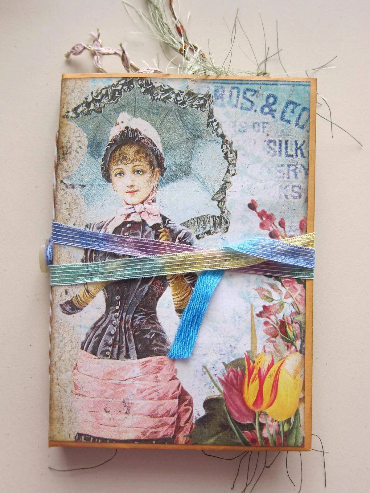 Sewing-themed vintage junk journal