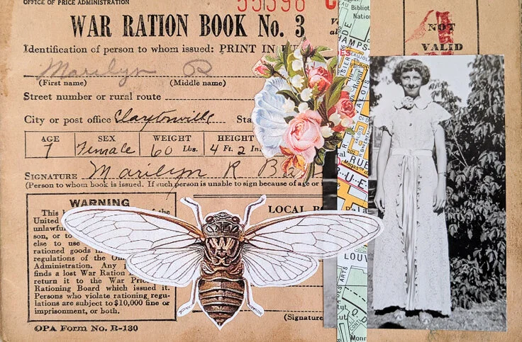 Using up my vintage ephemera