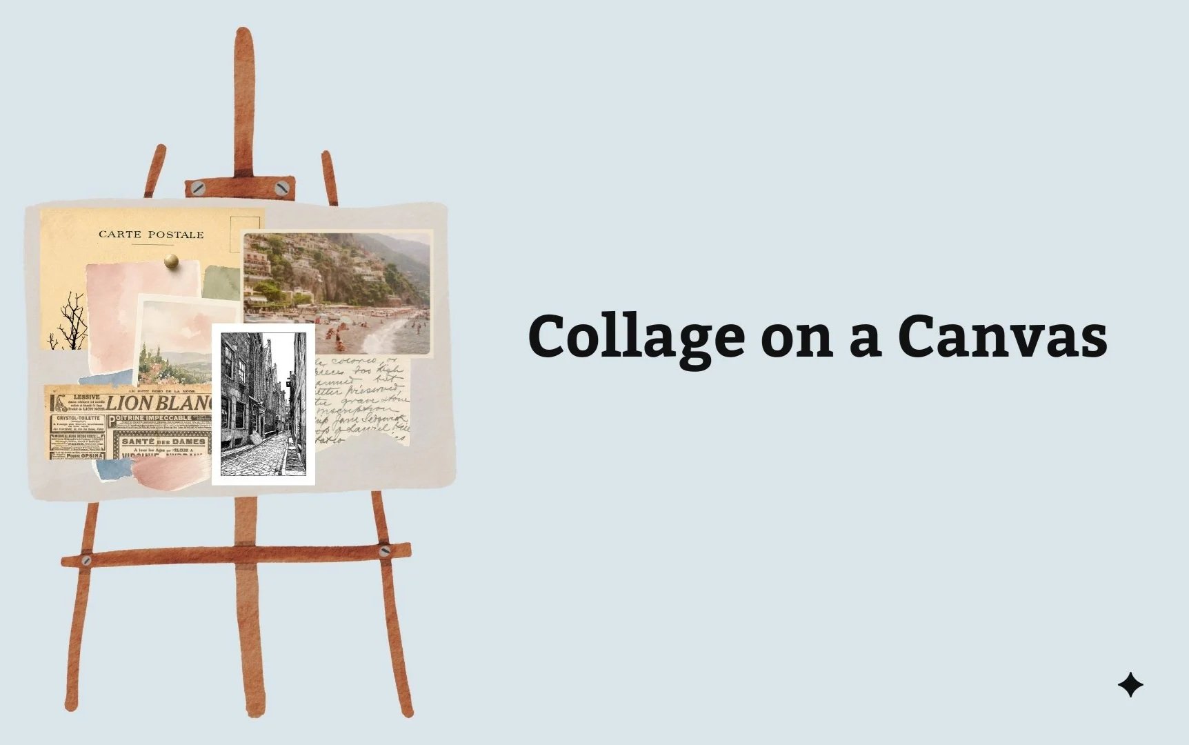 Collage on a canvas
