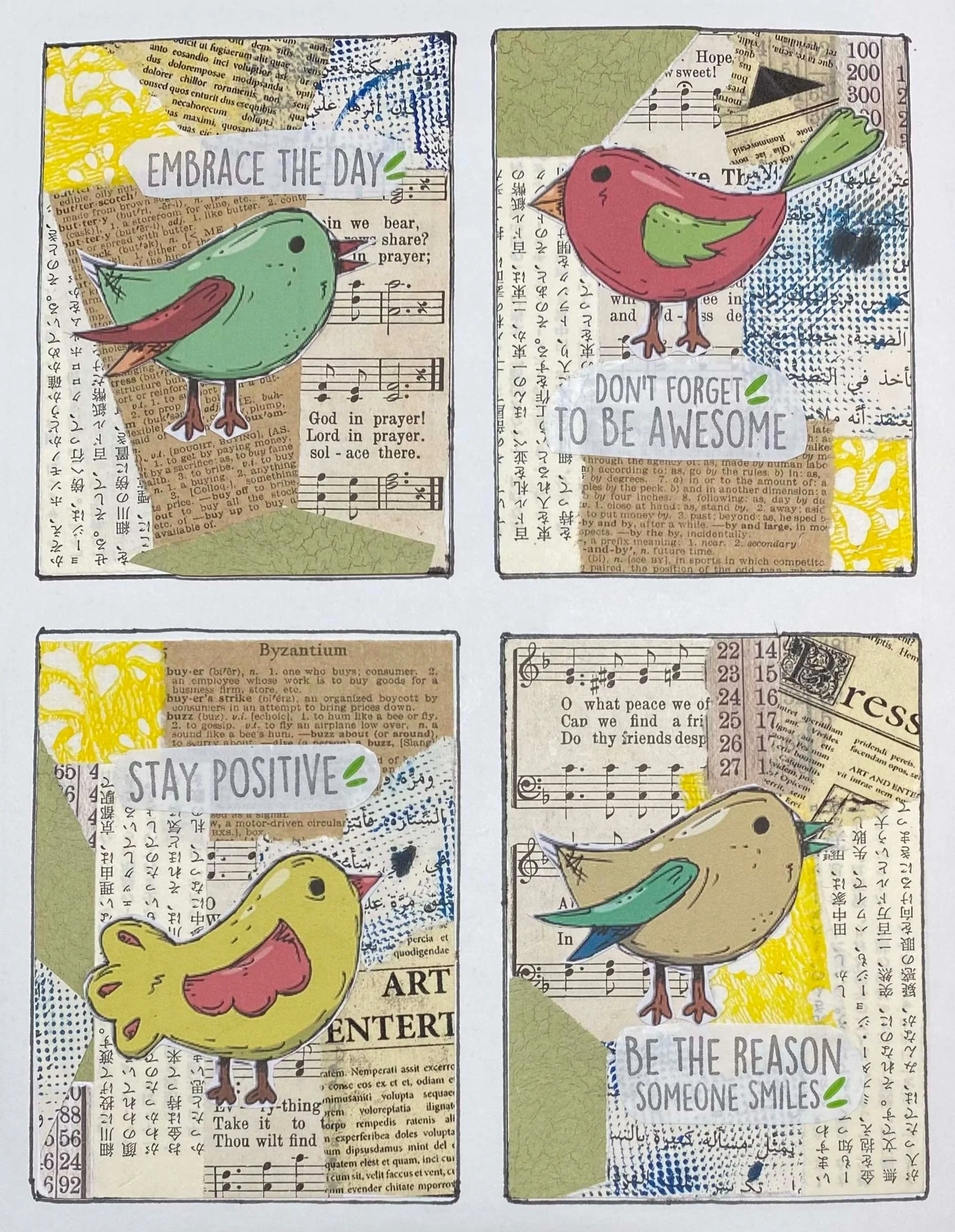 A Grid assignment challenge — Margarete Miller - Collage art