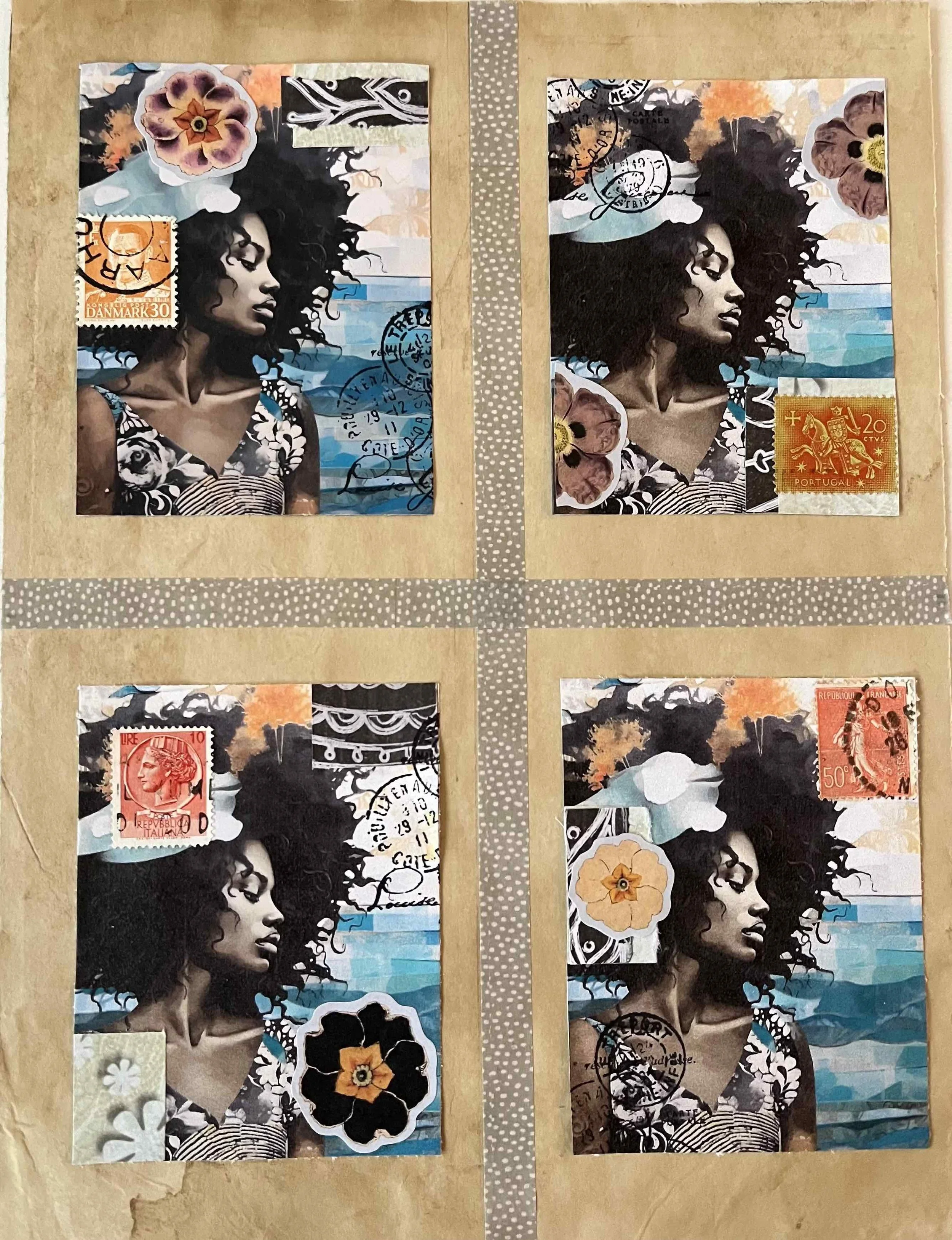 A Grid assignment challenge — Margarete Miller - Collage art