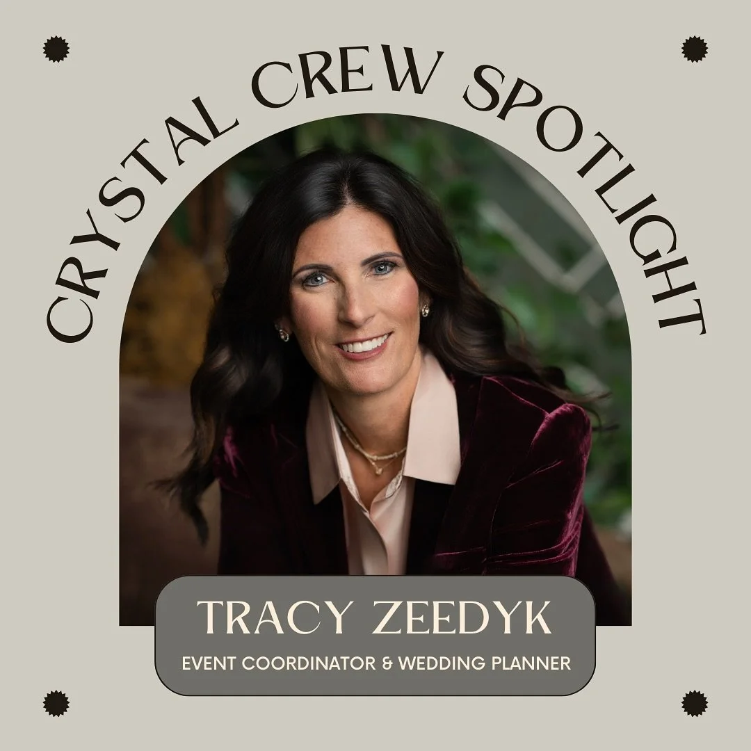 ✨ Crystal Crew Spotlight ✨ 

Meet Tracy Zeedyk &mdash; Event Coordinator &amp; Wedding Planner, Crystal Fountain Park 

&ldquo;You will see me giving tours and answering emails and inquires regarding the venue.  I will be the one to formally thank yo