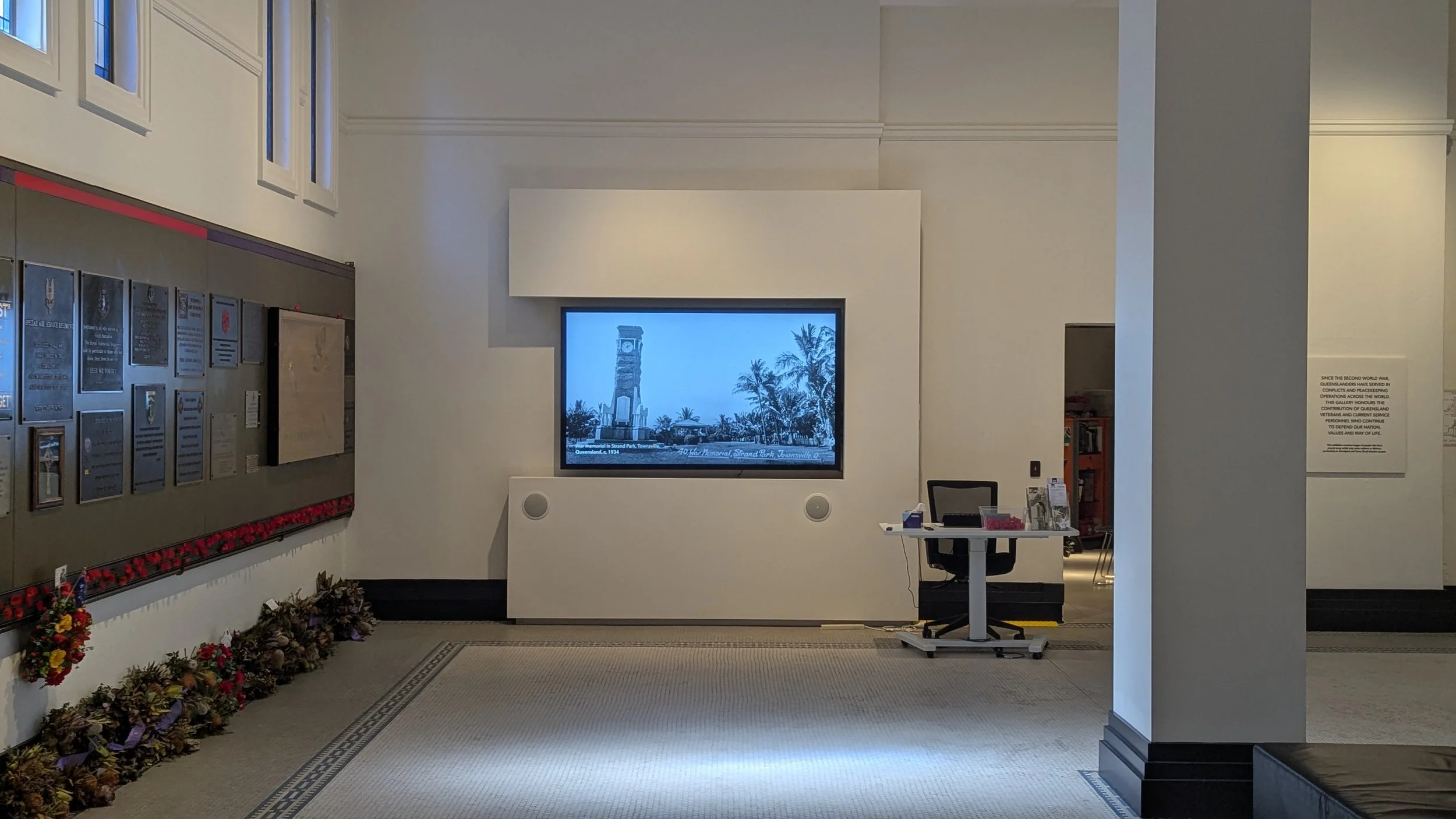 Interactive touch screen LCD display in exhibition space