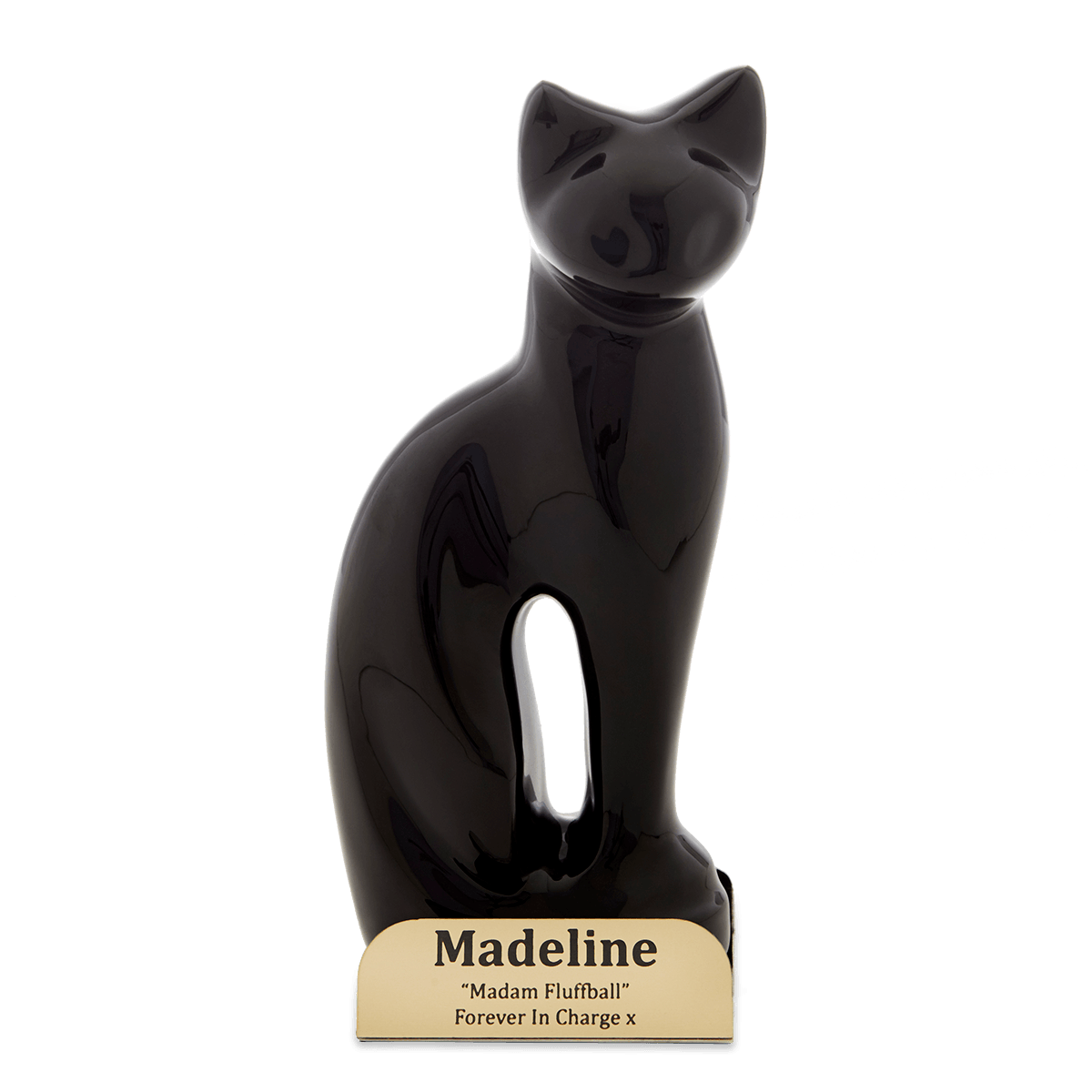 black cat urn