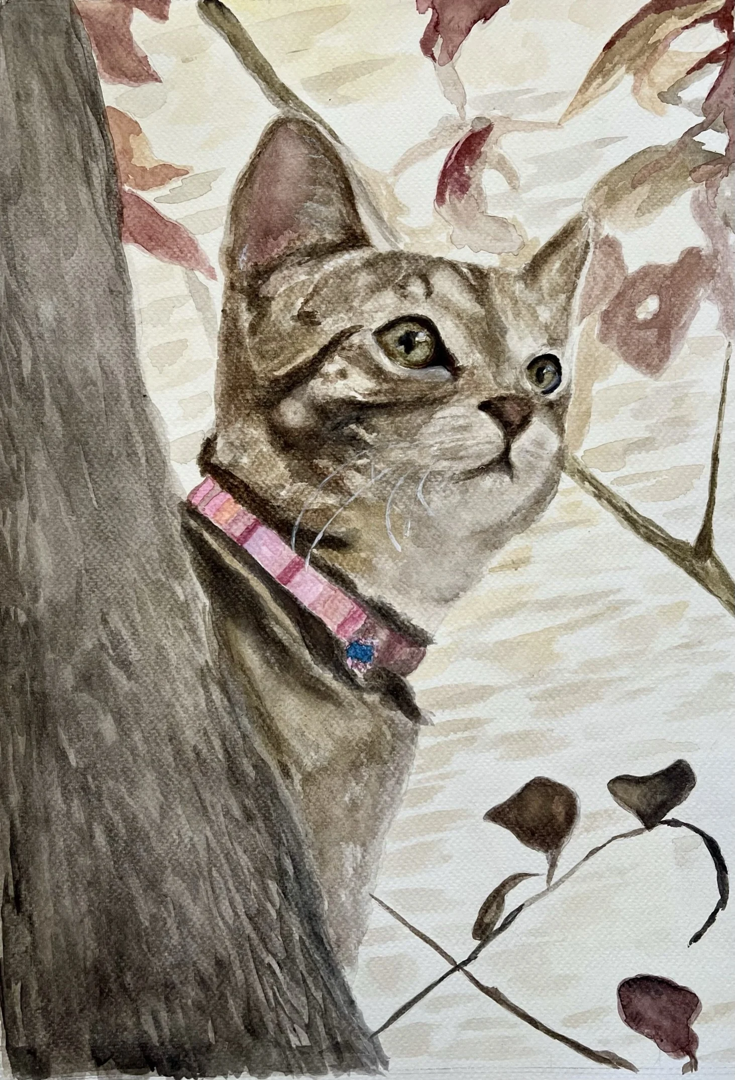 Silver, Watercolor on Fine Art Paper, 11 x 14 - Commissioned Portrait