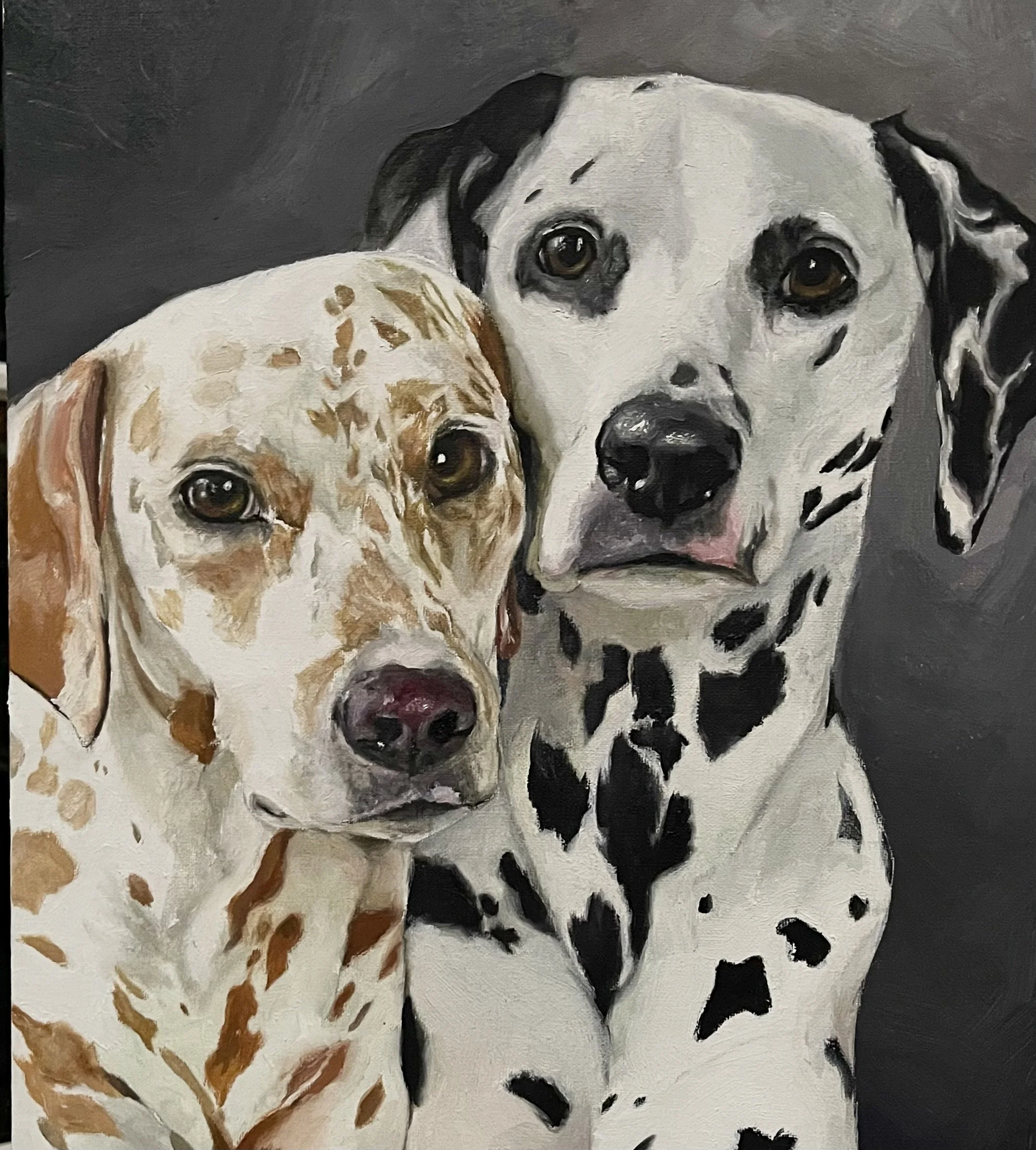 Riley and Tyler, Oil on Canvas, 11 x 14