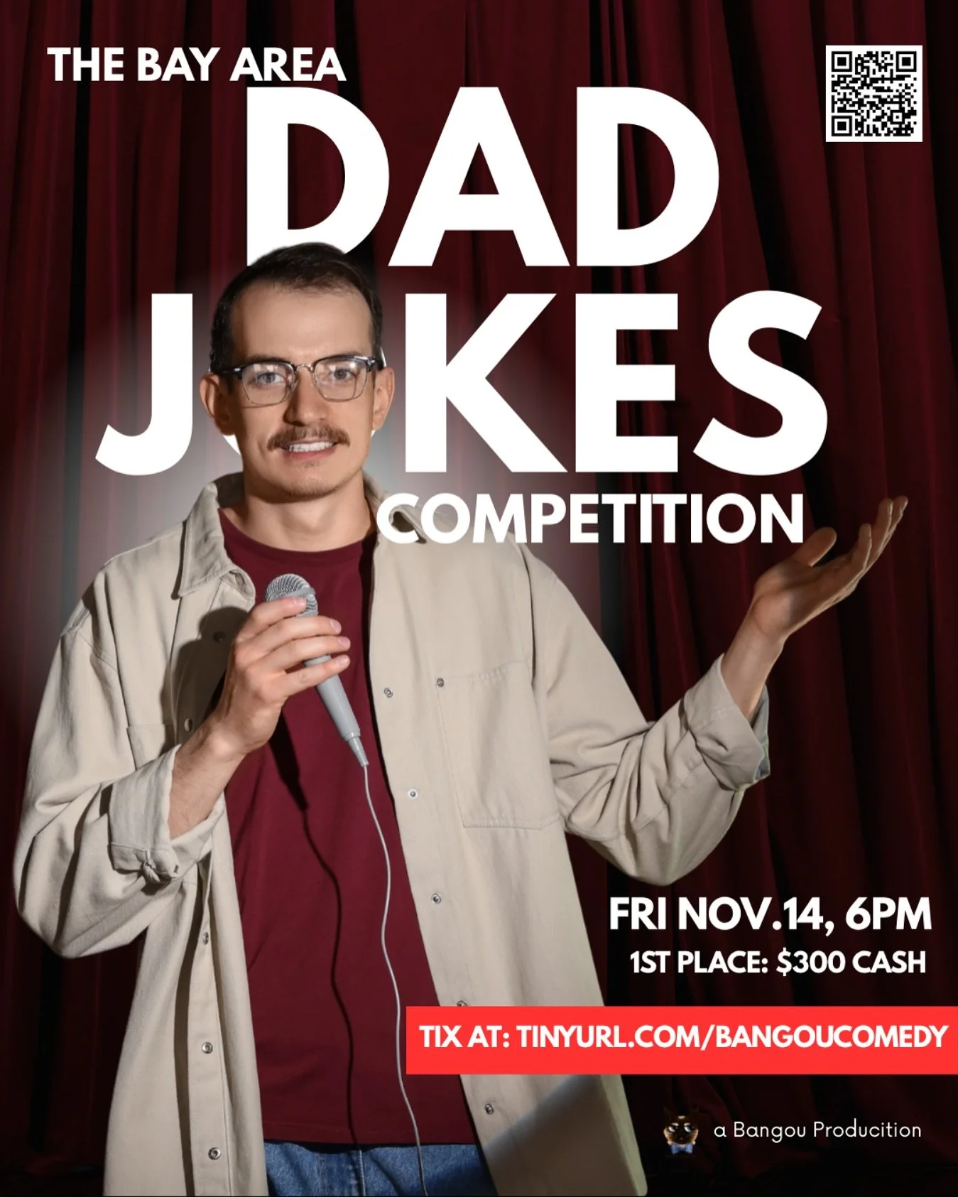 calling all dads 📣 👨🏻! Who has the lamest jokes in the land? Find out at the Dad Jokes Competition Nov.14 @thestarryploughpub ! Tickets 🎫 in bio @bangouproductions
.
.
.
#dadjokes #dadjoke #competition #contest #dads #comedyshows #bayareacomedy