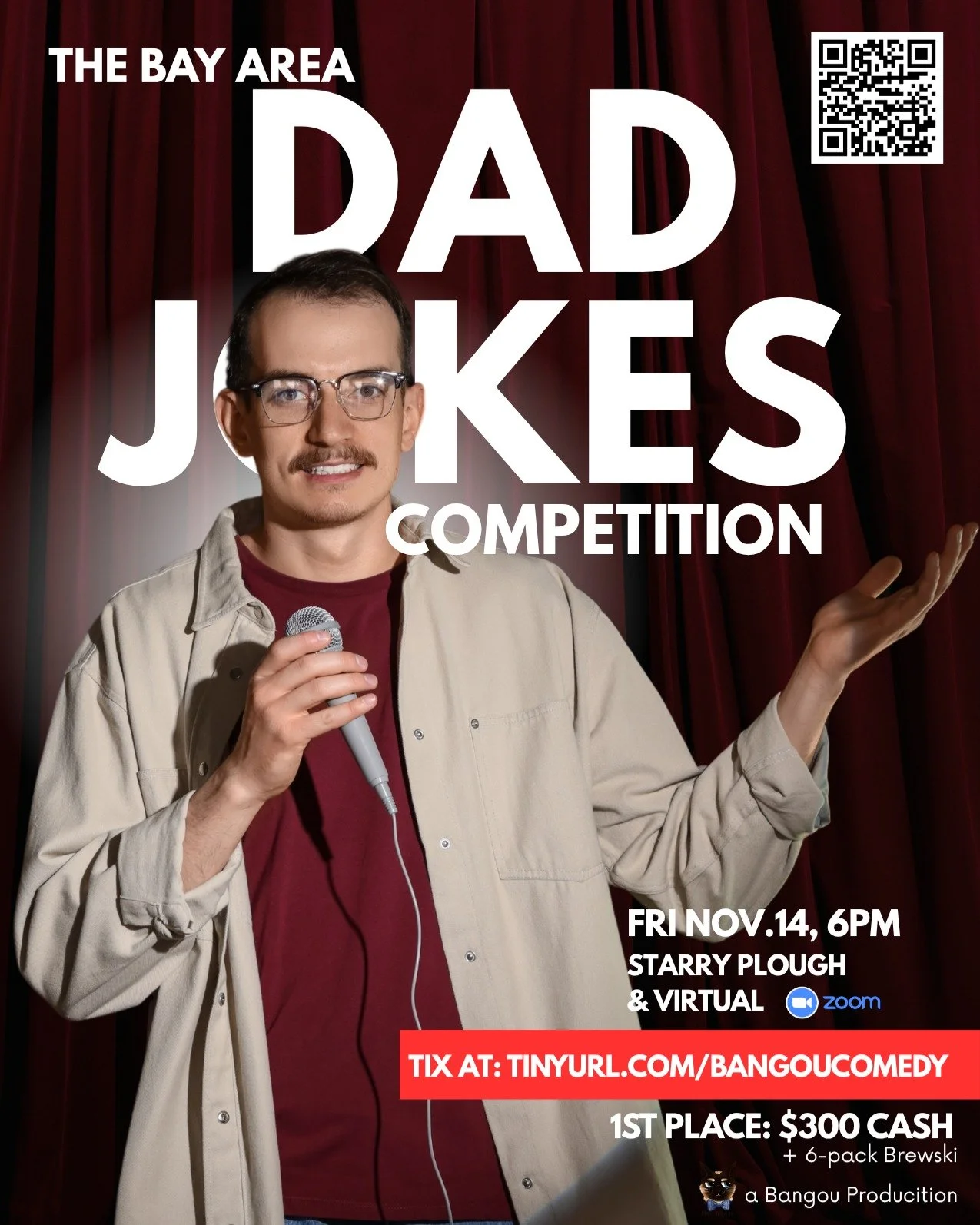 TODAY 🎉! Register at our link in the bio to see who has the Daddliest 🤓Jokes in the Bay~~.
.
.
#dads #dadsofinstagram #dadjokes #standupcomedian #standup #comedycentral #bayareacomedy #berkeley #oakland #comedyshows