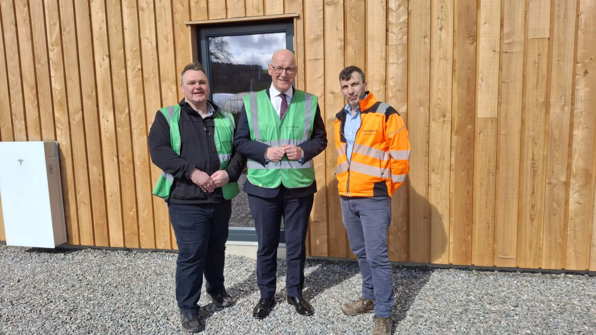  John Swinney - Scotland first minister, Neil Edgar - MAKAR CEO, Scott Reid - MAKAR Business Development 